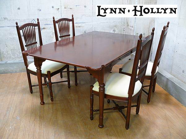 Lynn Hollyn リンホーリン ダイニングセット テーブル+チェア4脚