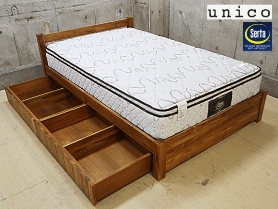 Serta】unico サータ/ウニコ ペディック85 GF BOX-T 85周年記念モデル BRETH BED BOX ブレス ベッドボックス セミダブルベッド  ハード仕様 袖付 2杯 出張買取 東京都調布市 | ブランド家具買取は東京のリサイクルショップ チェリーズマーケット