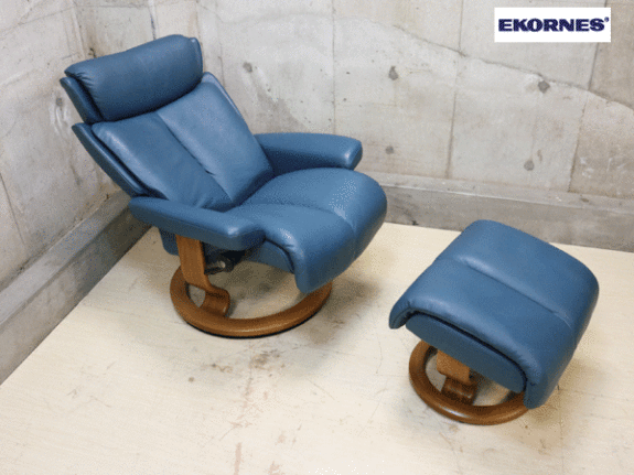 Ekornes エコーネス ストレスレス Magic マジック 本革 ストレスレスチェア オットマン Mサイズ 出張買取 東京都品川区 ブランド家具の買取は東京のリサイクルショップ チェリーズマーケット