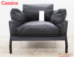 【Cassina】カッシーナ 285 ELORO エローロ 1人掛けソファ 黒革レザー 出張買取 東京都文京区